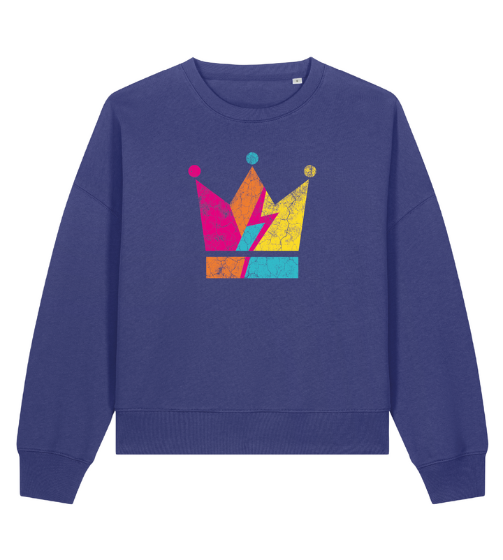 Cracked Crown Sweater in Purple