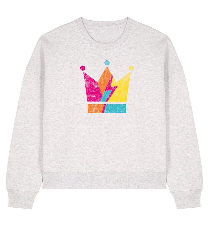 Cracked Crown Sweater in Grey