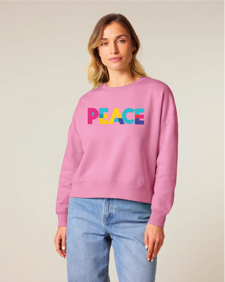 Peace Sweater in Bubblegum Pink