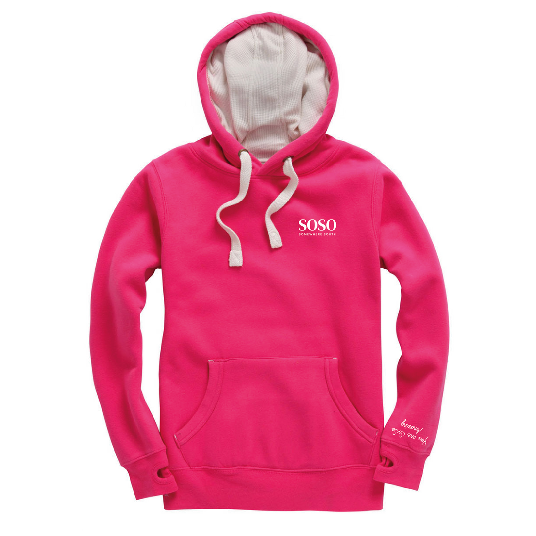 SoSo Note to Self Hoodie in Pink