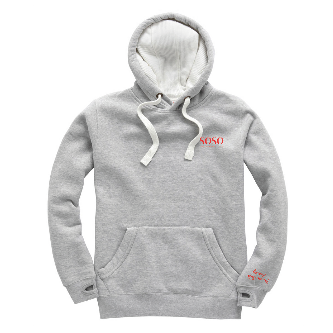 SoSo Note to Self Hoodie in Heather Grey