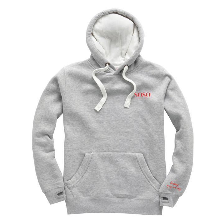 SoSo Note to Self Hoodie in Heather Grey
